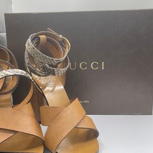 Gucci heels with skin ankle wraps- size 39